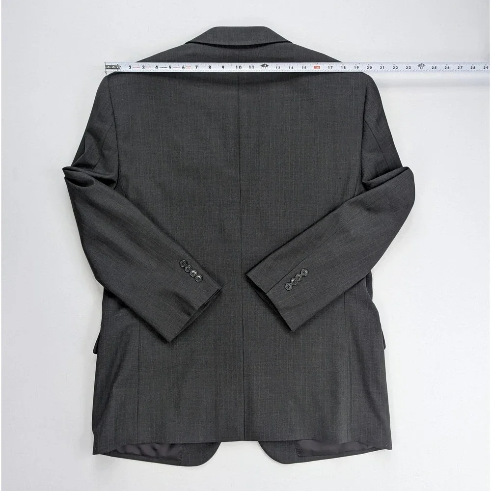 🧥 Jos A Bank Signature 100% Wool Blazer Charcoal Gray 44R Classic